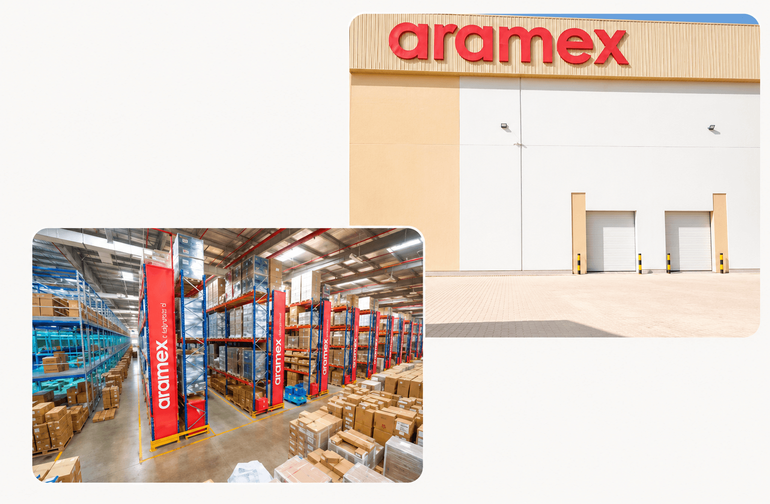 Aramex logistics team and warehouse